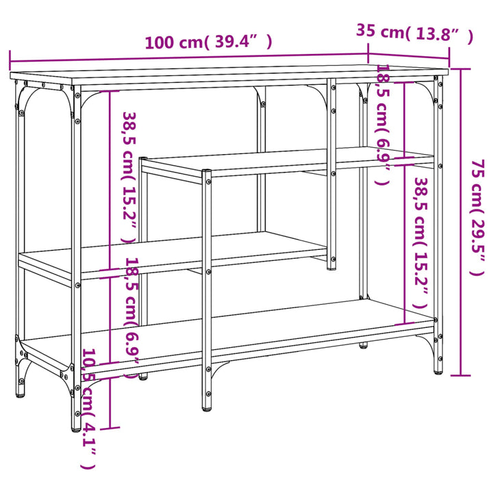 Konsolentisch Mit Ablagen 100X35X75 Cm