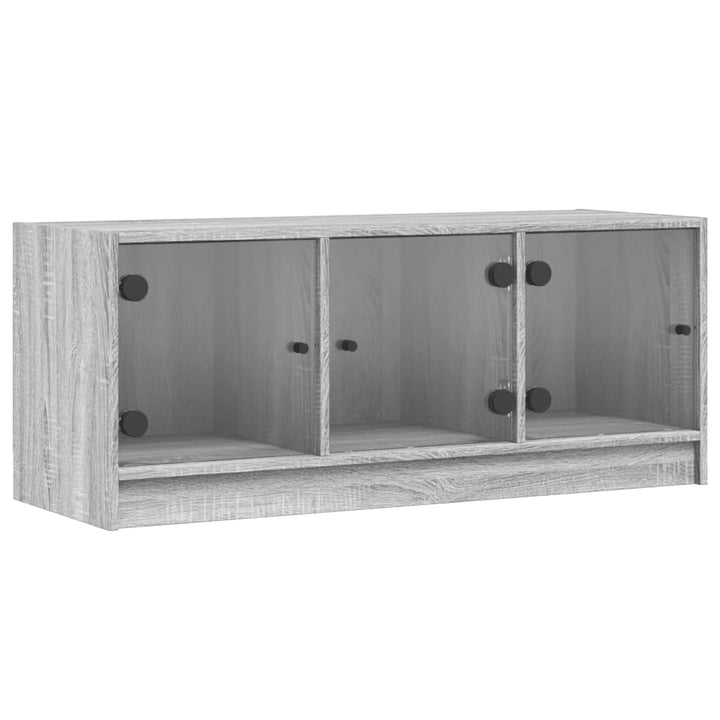 Tv-Schrank Mit Glastüren 102X37X42 Cm