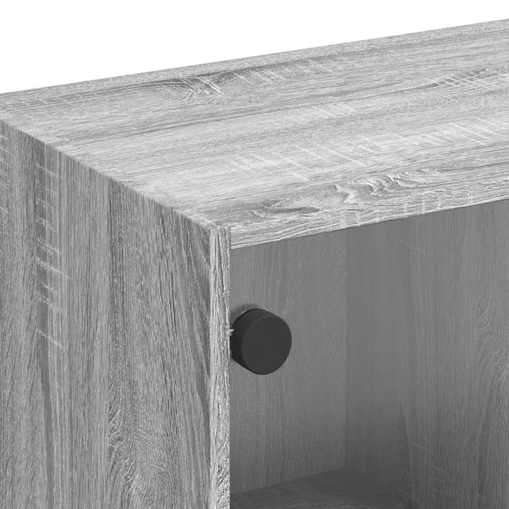 Tv-Schrank Mit Glastüren 102X37X42 Cm