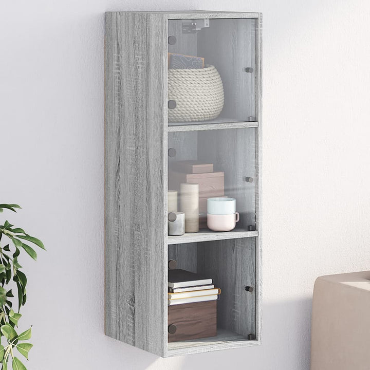 Wandschrank Mit Glastüren 35X37X100 Cm