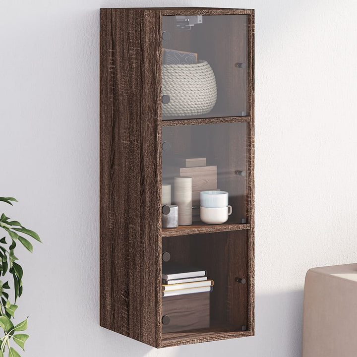 Wandschrank Mit Glastüren 35X37X100 Cm