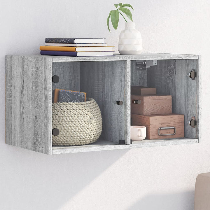 Wandschrank Mit Glastüren 68,5X37X35 Cm