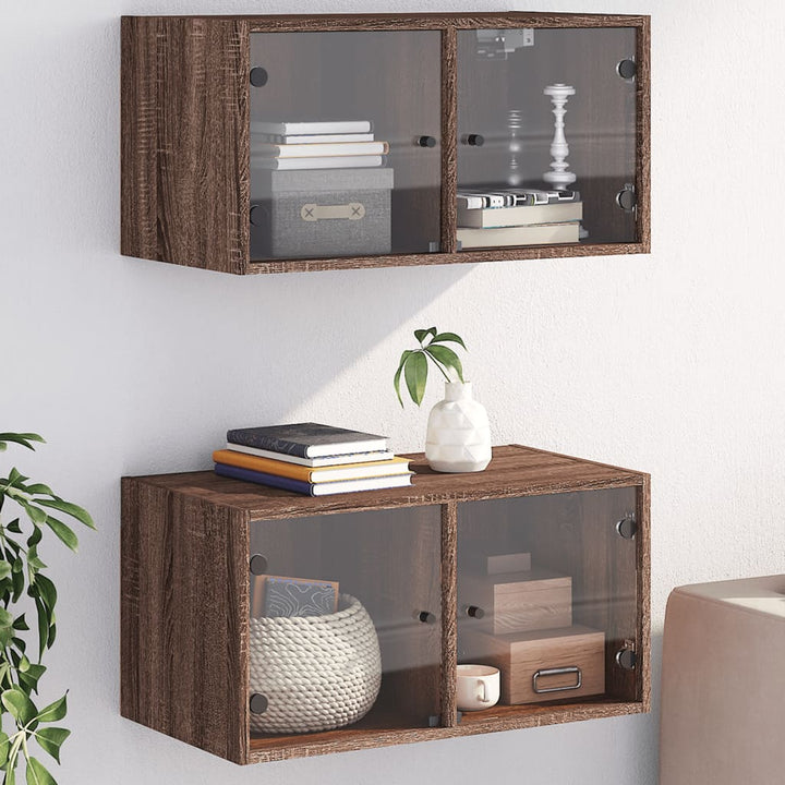 Wandschrank Mit Glastüren 68,5X37X35 Cm