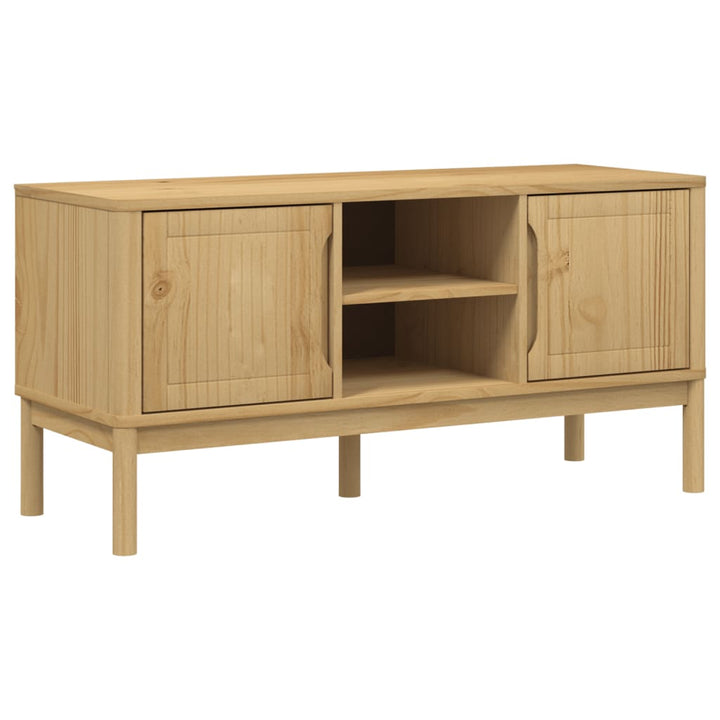 Tv-Schrank Floro 114X43X55 Cm Massivholz Kiefer