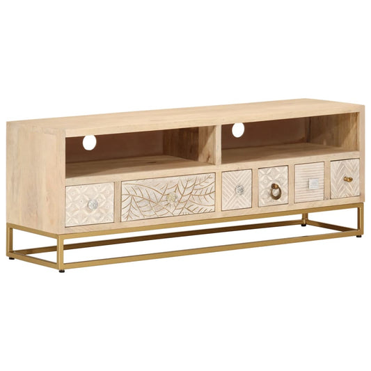 Tv-Schrank Massivholz Mango Und Eisen