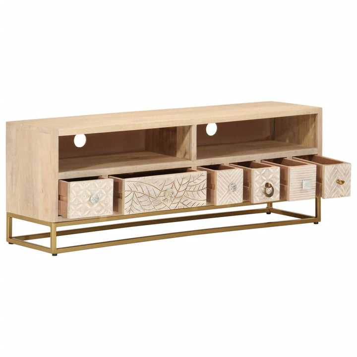 Tv-Schrank Massivholz Mango Und Eisen