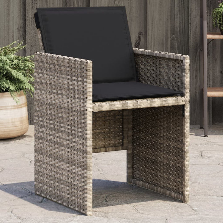 Gartenstühle Mit Kissen 4 Stk. Poly Rattan