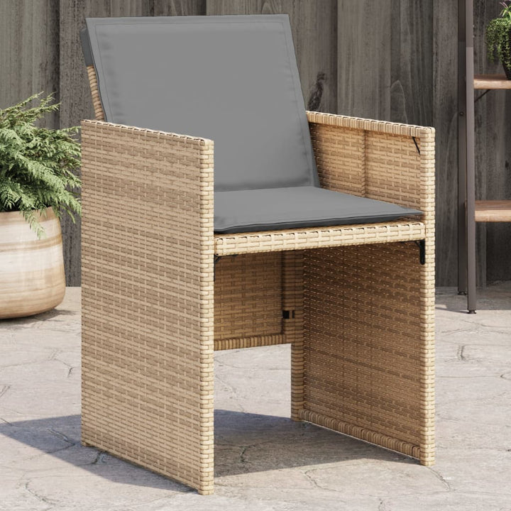 Gartenstühle Mit Kissen 4 Stk. Poly Rattan