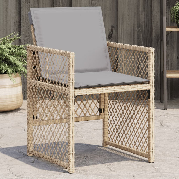 Gartenstühle Mit Kissen 4 Stk. Poly Rattan