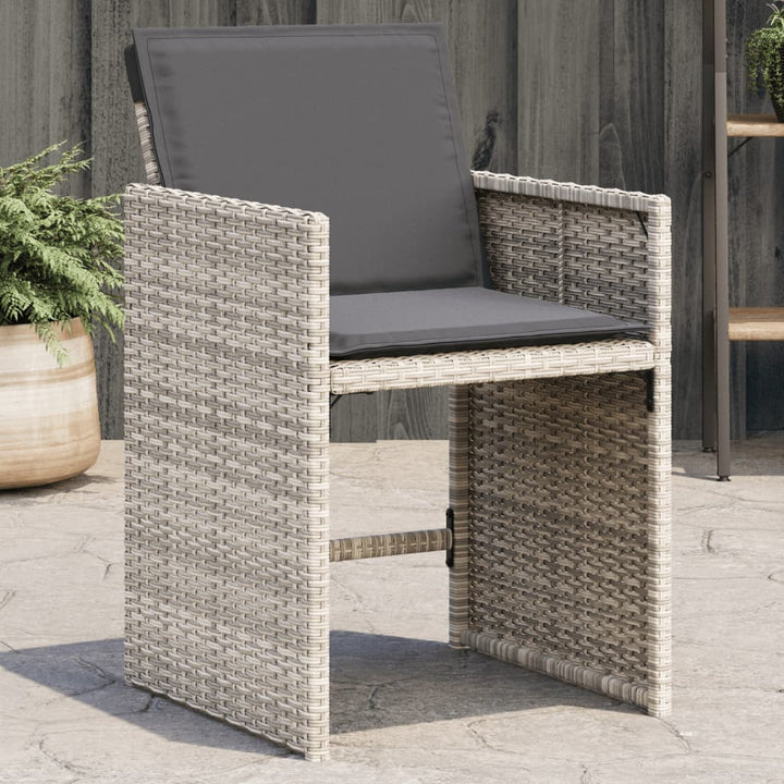 Gartenstühle Mit Kissen 4 Stk. Beigemischung Poly Rattan