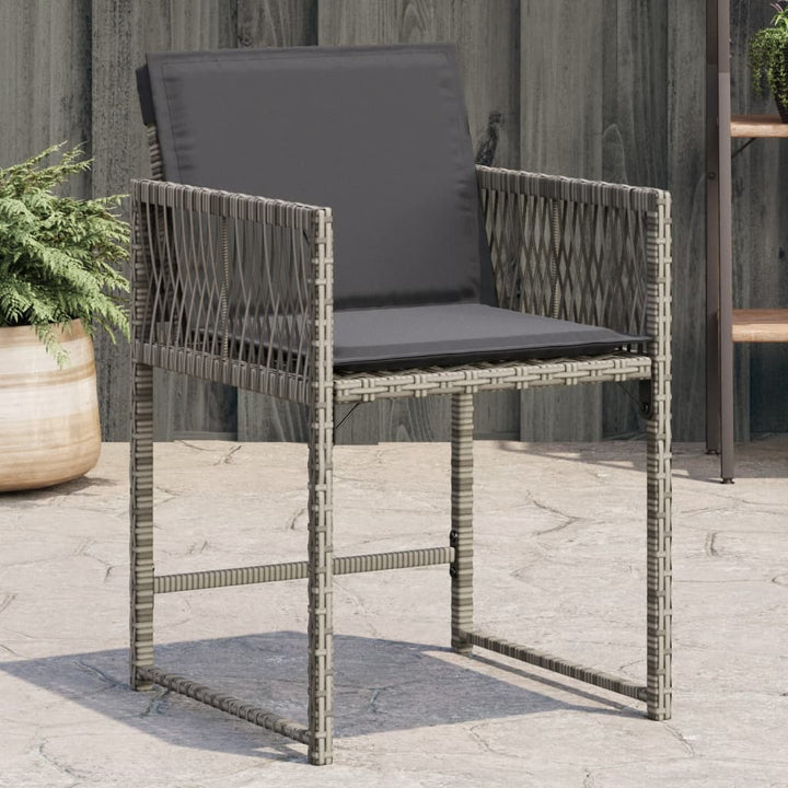 Gartenstühle Mit Kissen 4 Stk. Poly Rattan