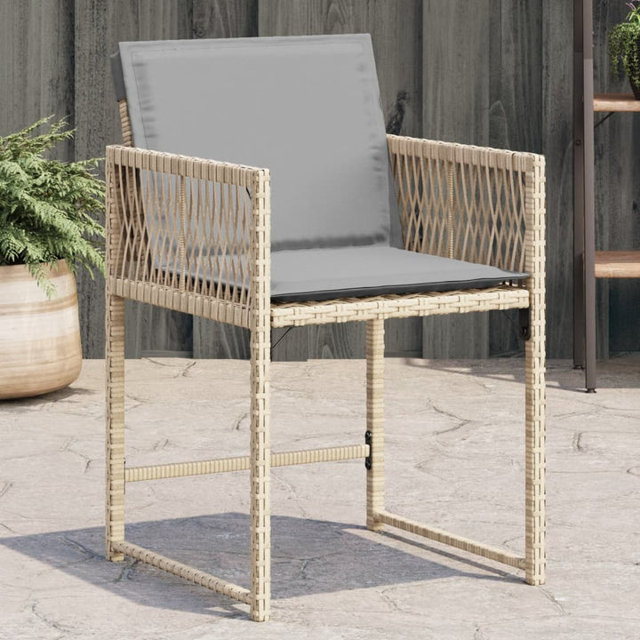 Gartenstühle Mit Kissen 4 Stk. Poly Rattan