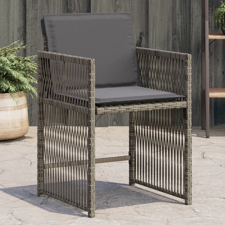 Gartenstühle Mit Kissen 4 Stk. Poly Rattan