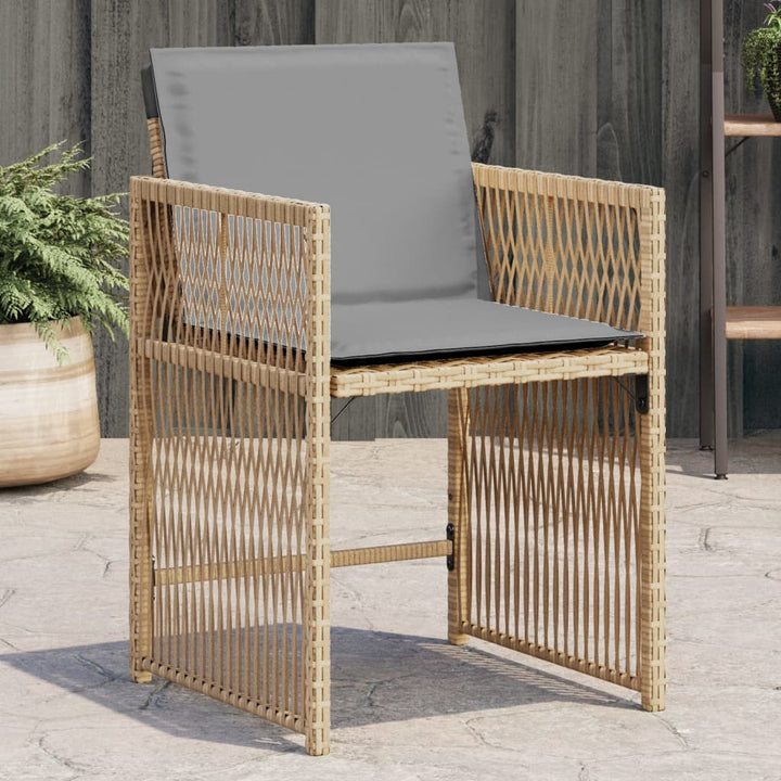 Gartenstühle Mit Kissen 4 Stk. Poly Rattan