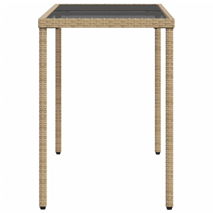 Gartentisch Mit Platte 115X54X74 Cm Poly Rattan