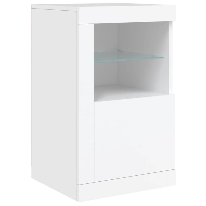 Beistellschrank Mit Led-Leuchten Holzwerkstoff