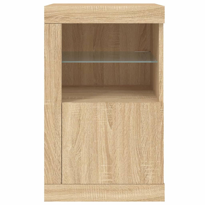 Beistellschrank Mit Led-Leuchten Holzwerkstoff