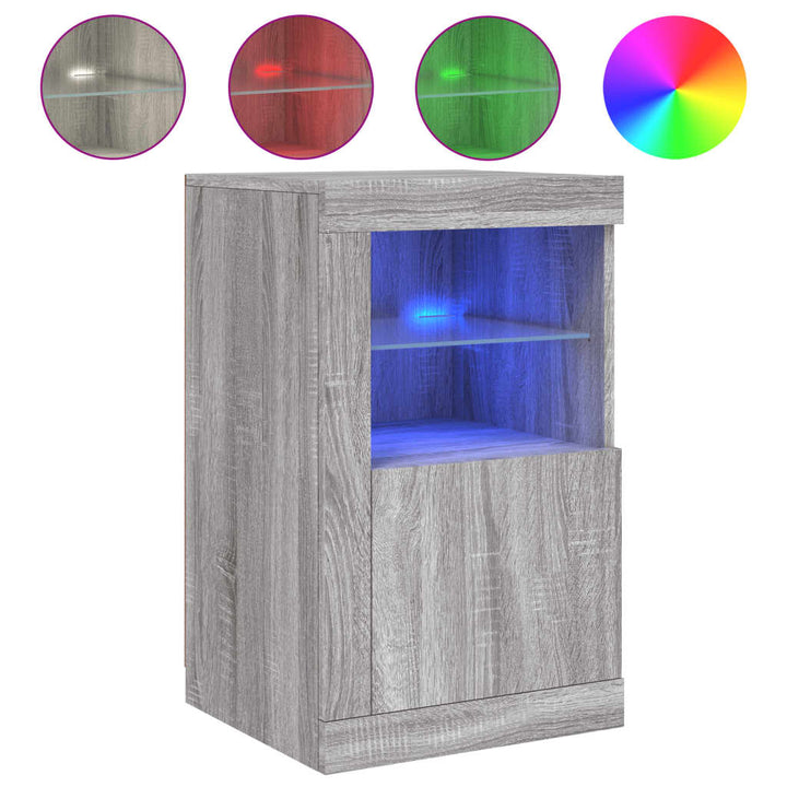 Beistellschränke Mit Led-Leuchten 2 Stk.