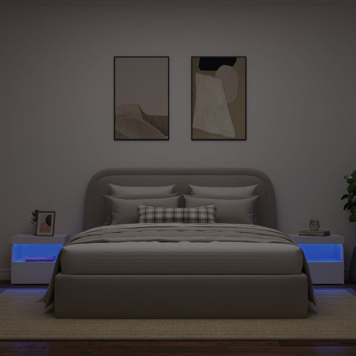 Nachttische Mit Led-Leuchten 2 Stk. 50X40X45 Cm