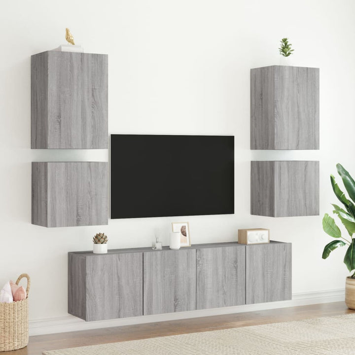 Tv-Wandschränke 2 Stk. 40,5X30Xm Holzwerkstoff