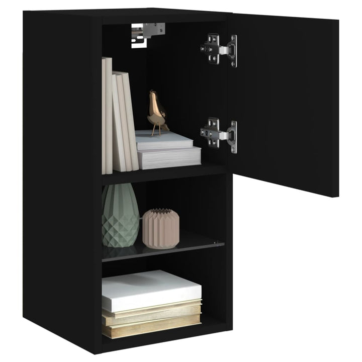 Tv-Schrank Mit Led-Leuchten 30,5X30X Schwarz