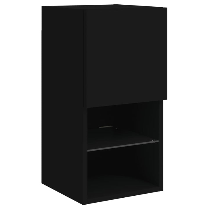 Tv-Schrank Mit Led-Leuchten 30,5X30X Schwarz