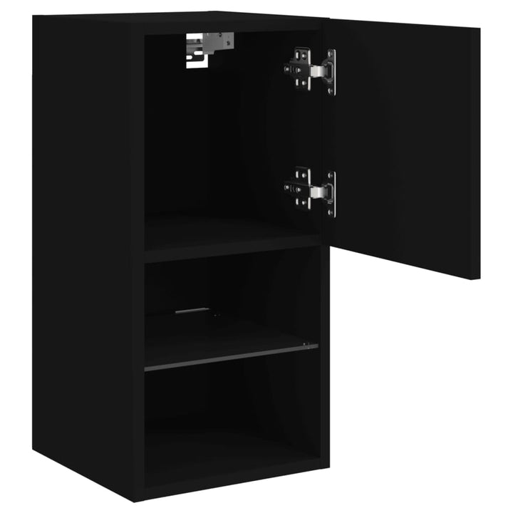 Tv-Schrank Mit Led-Leuchten 30,5X30X Schwarz