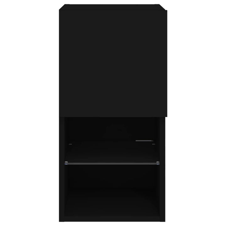 Tv-Schrank Mit Led-Leuchten 30,5X30X Schwarz