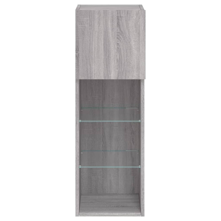 Tv-Schrank Mit Led-Leuchten 30,5X30X Grau Sonoma