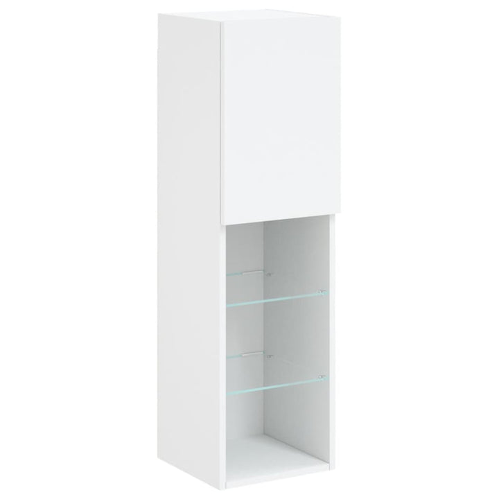 Tv-Schrank Mit Led-Leuchten 30,5X30X Weiß