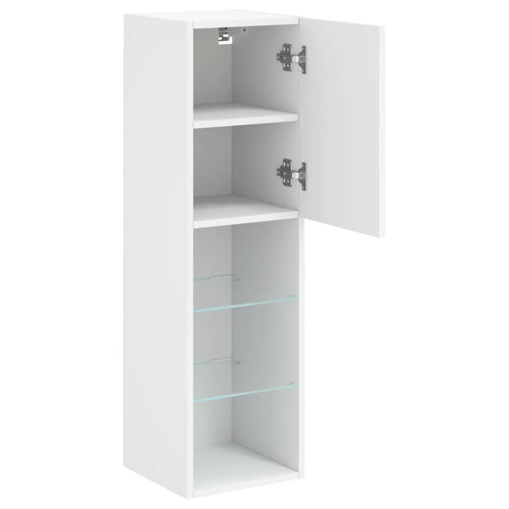 Tv-Schrank Mit Led-Leuchten 30,5X30X Weiß