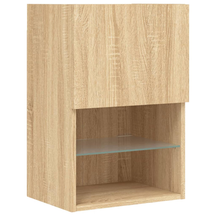 Tv-Schränke Mit Led-Leuchten 2 Stk. Sonoma-Eiche 40,5X30X Sonoma Eiche