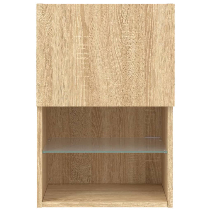 Tv-Schränke Mit Led-Leuchten 2 Stk. Sonoma-Eiche 40,5X30X Sonoma Eiche