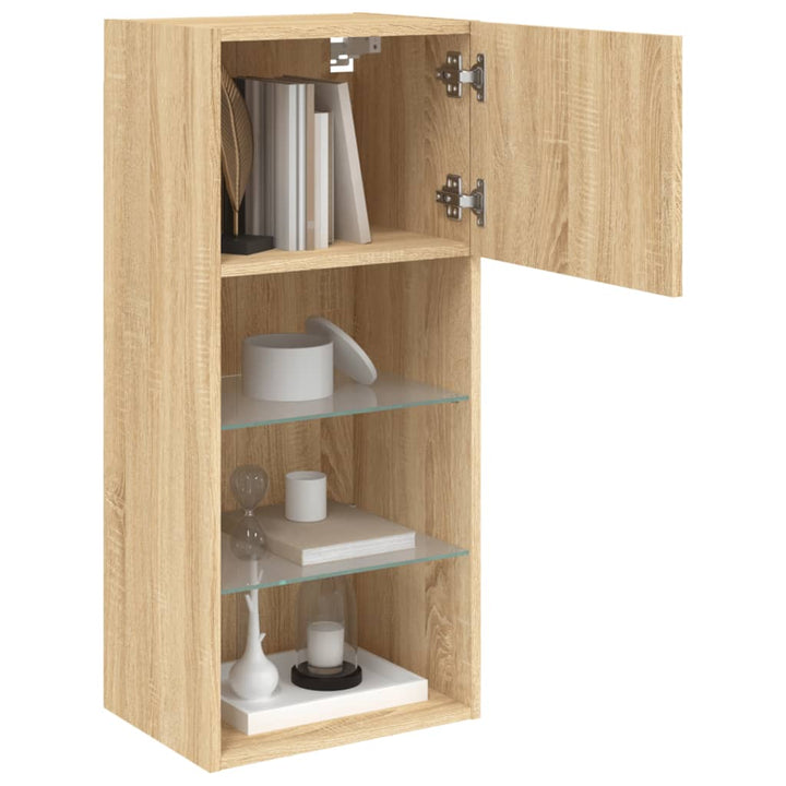 Tv-Schrank Mit Led-Leuchten Sonoma-Eiche 40,5X30X Sonoma Eiche