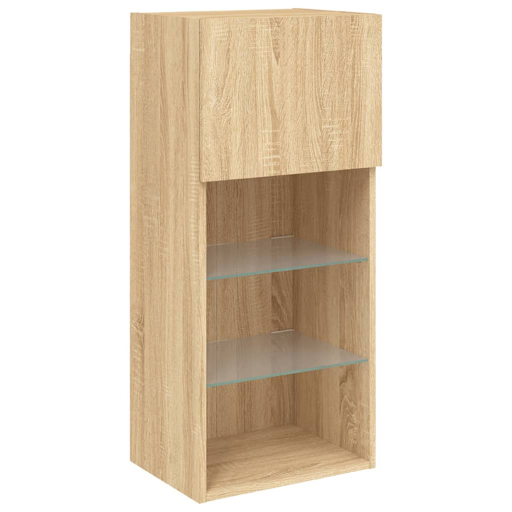 Tv-Schrank Mit Led-Leuchten Sonoma-Eiche 40,5X30X Sonoma Eiche