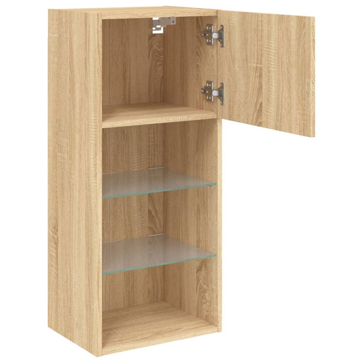 Tv-Schrank Mit Led-Leuchten Sonoma-Eiche 40,5X30X Sonoma Eiche