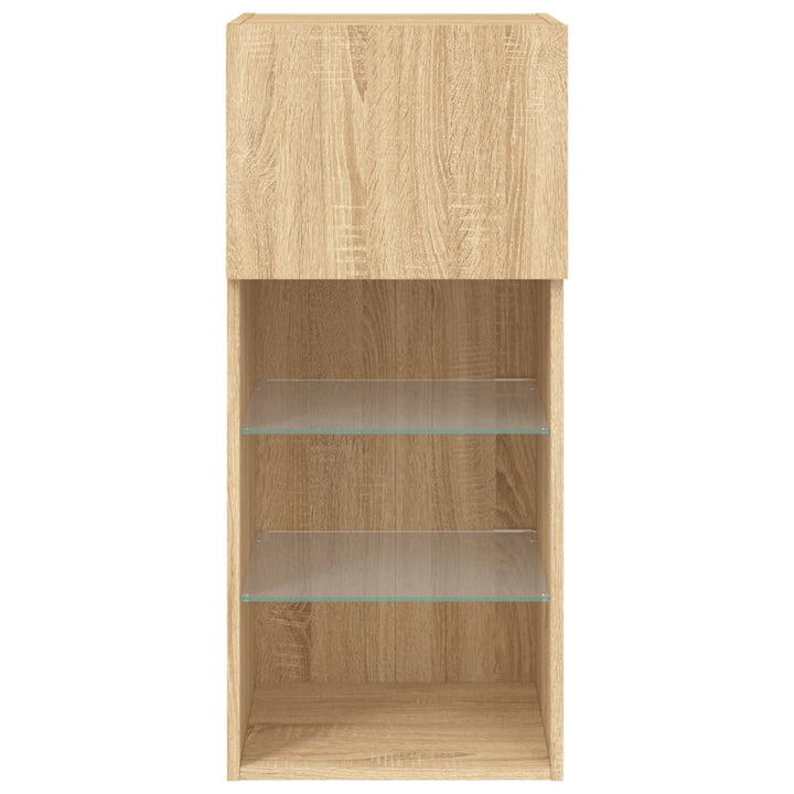 Tv-Schrank Mit Led-Leuchten Sonoma-Eiche 40,5X30X Sonoma Eiche