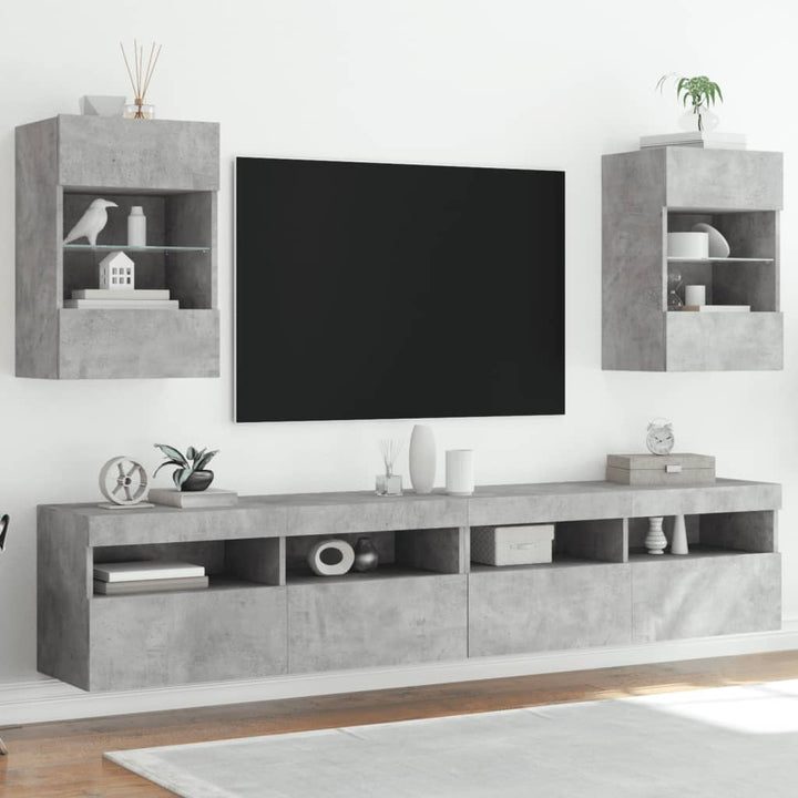 Tv-Wandschrank Mit Led-Leuchten 78,5X30X60,5 Cm