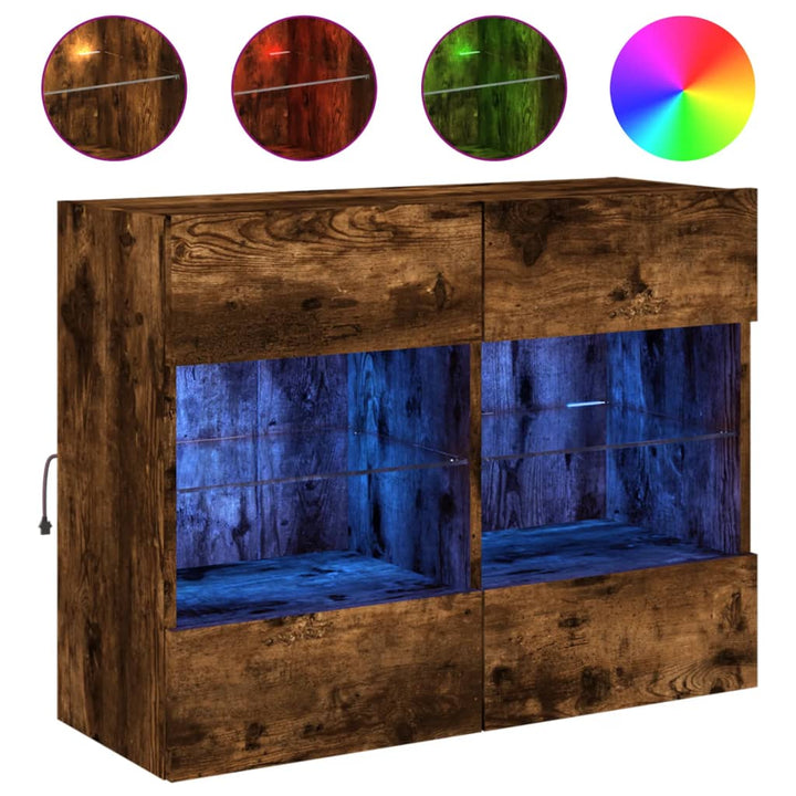 Tv-Wandschrank Mit Led-Leuchten 78,5X30X60,5 Cm