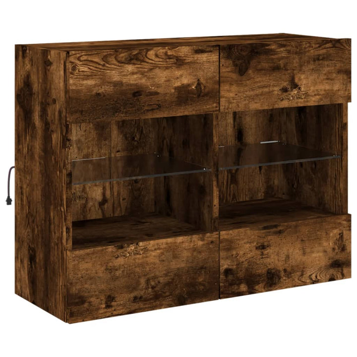 Tv-Wandschrank Mit Led-Leuchten 78,5X30X60,5 Cm