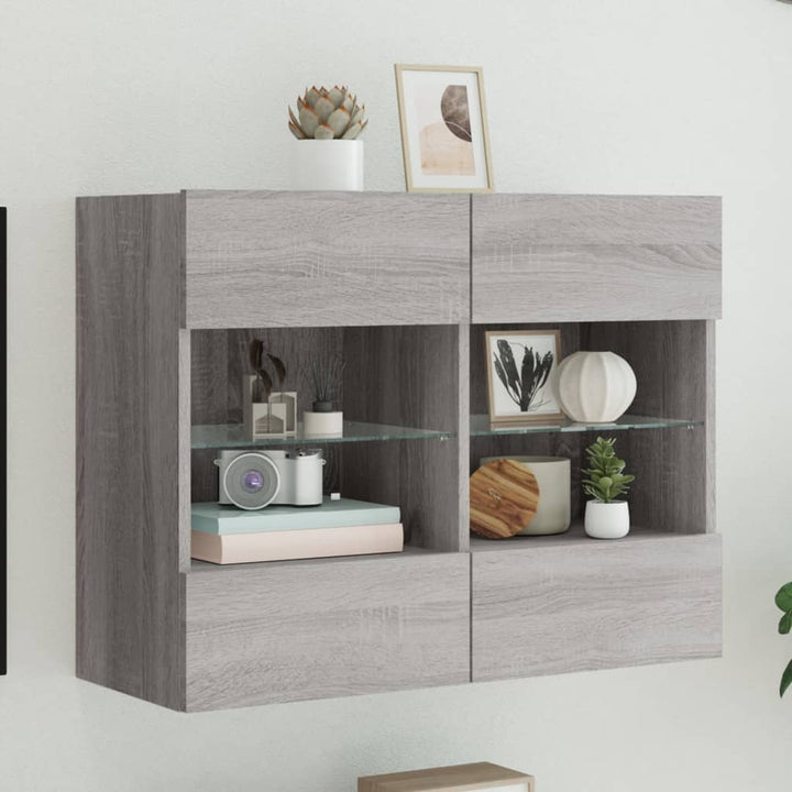 Tv-Wandschrank Mit Led-Leuchten 78,5X30X60,5 Cm