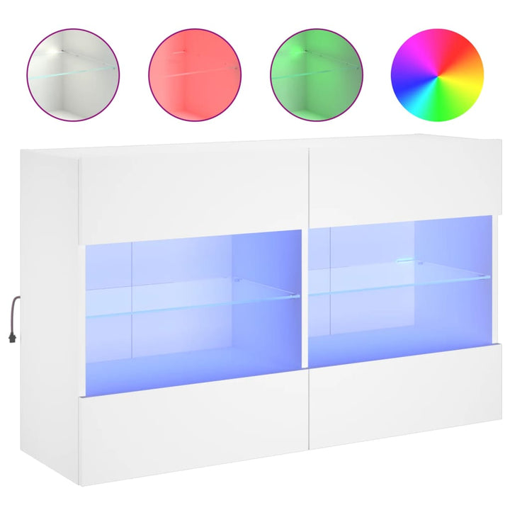 Tv-Wandschrank Mit Led-Leuchten 98,5X30X60,5 Cm