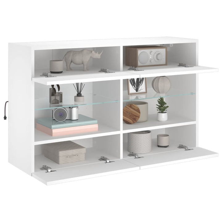 Tv-Wandschrank Mit Led-Leuchten 98,5X30X60,5 Cm