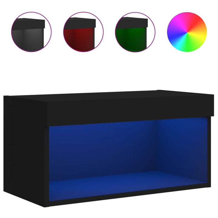 Tv-Schrank Mit Led-Leuchten 60X30X30 Cm