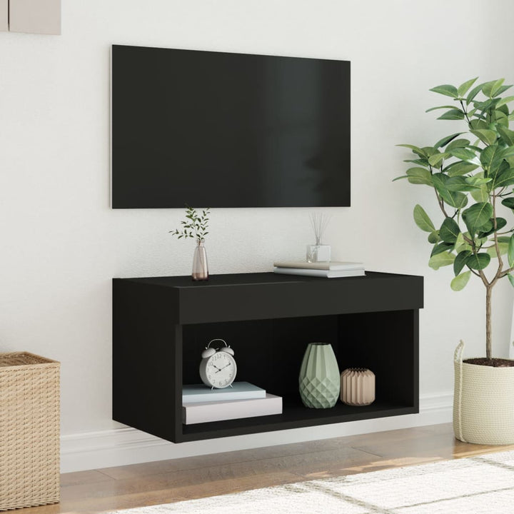 Tv-Schrank Mit Led-Leuchten 60X30X30 Cm