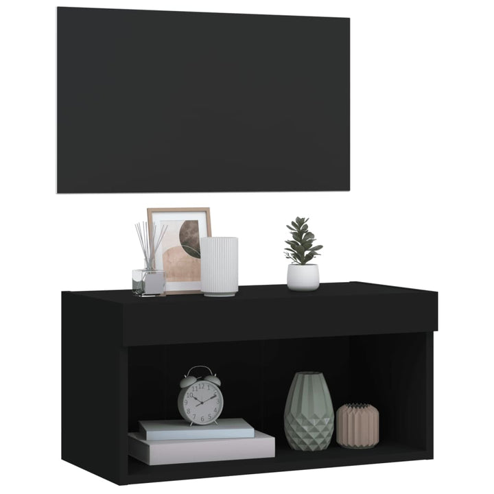 Tv-Schrank Mit Led-Leuchten 60X30X30 Cm