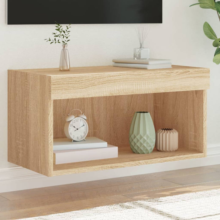 Tv-Schrank Mit Led-Leuchten 60X30X30 Cm