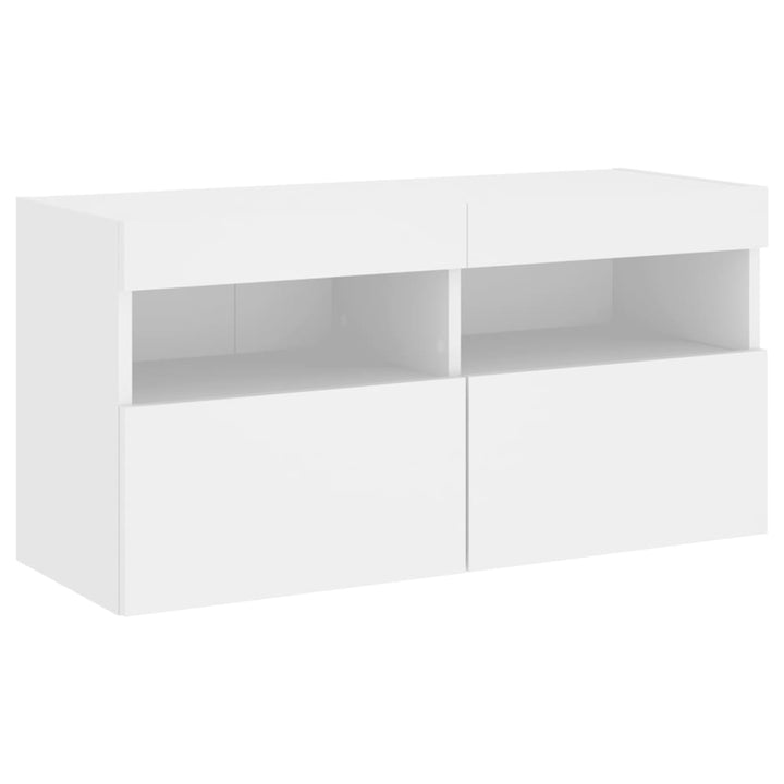 Tv-Wandschrank Mit Led-Leuchten 80X30X40 Cm