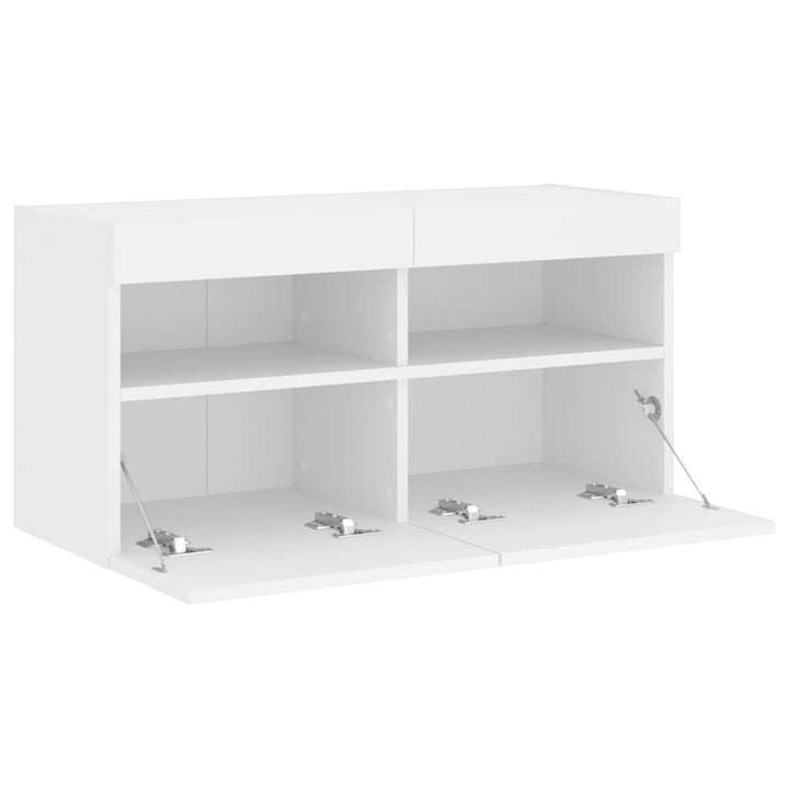 Tv-Wandschrank Mit Led-Leuchten 80X30X40 Cm