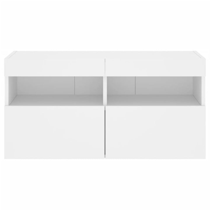 Tv-Wandschrank Mit Led-Leuchten 80X30X40 Cm